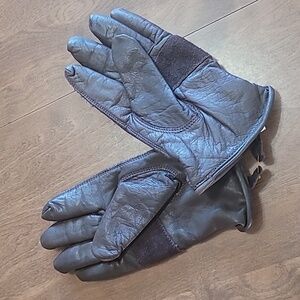 Women's Brown Leather Gloves Size L/XL very good pre-owned Condition
